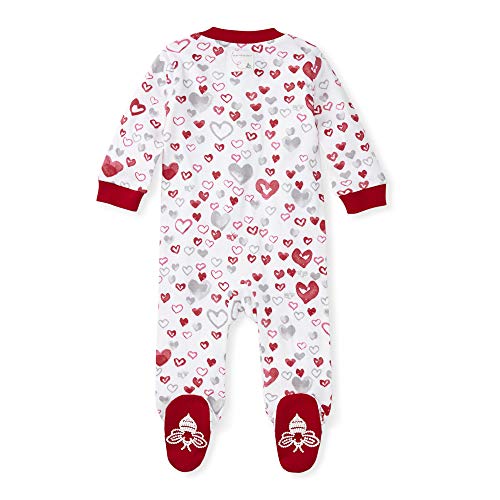 Image of Burt's Bees Baby unisex-baby Sleep & Play, Organic One-piece Romper-jumpsuit Pj, Zip Front Footed Pajama