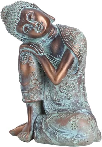 Buddha Statue Sculpture, Resin Crafts Imitation Sleeping Buddha Statue Southeast Asian Style Buddha Statue Home and Garden Decoration (Bronze)