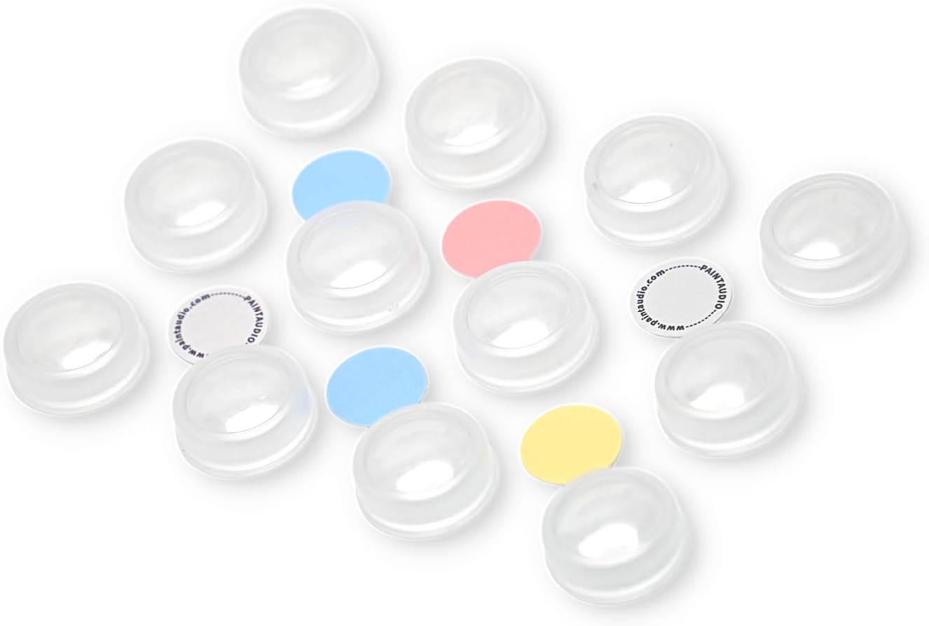 PAINTAUDIO Guitar Effect Pedal Footswitch Toppers, Plastic Guitar Pedal Footswitch Protection Caps, One-Step Installation, 12PCS/Set