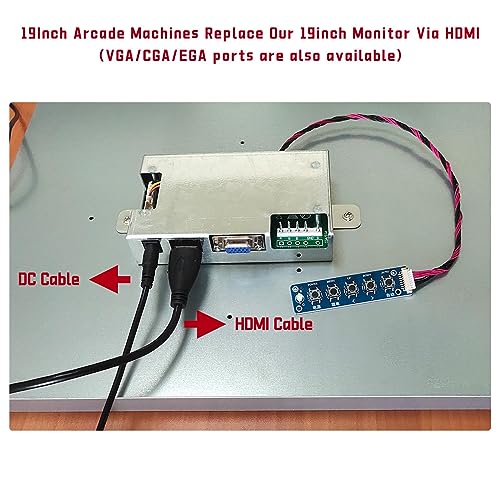 Image of UNICO 19'' Arcade Replacement Monitor, LCD Gaming Screen for HDMI /VGA /CG /EGA Retro Game Arcade (19inch)