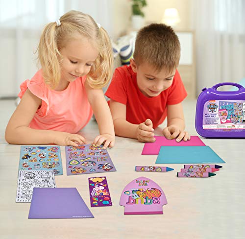 Gift Boutique Paw Patrol Coloring and Activity Carry Case, includes Jumbo Crayons, Stickers, Mess Free Crafts, Doodle Pad, Gift Boutique Bookmark, Reuse Me Stickers, for Girls, Toddlers and Kids - Image 5