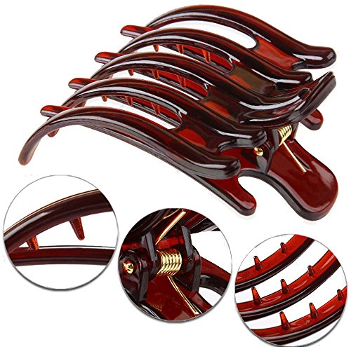 2Pcs Pinzas Grandes de Plástico Antideslizantes para Cabello miniatura 3