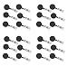B&S FEEL 100 Pcs Black ID Badge Holder Reel Retractable Key Clip