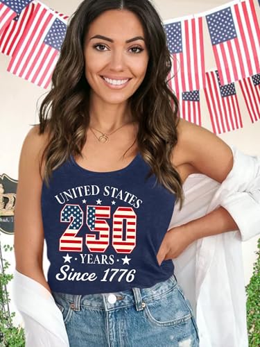 Image of Ithalt Womens American Flag Shirts 4th of July Outfits USA T-Shirt Patriotic Tank Shirt Fourth of July Sleeveless Tops