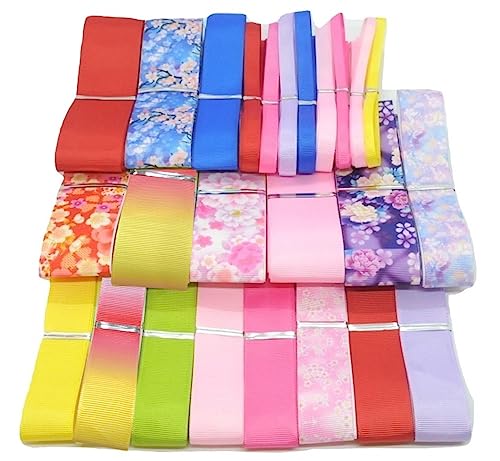 楽MoMo リボン セット 詰合せ ハンドメイド 手芸 DIY 花束 ギフト ラッピング 包装 (和風マルチカラー)（Amazon）