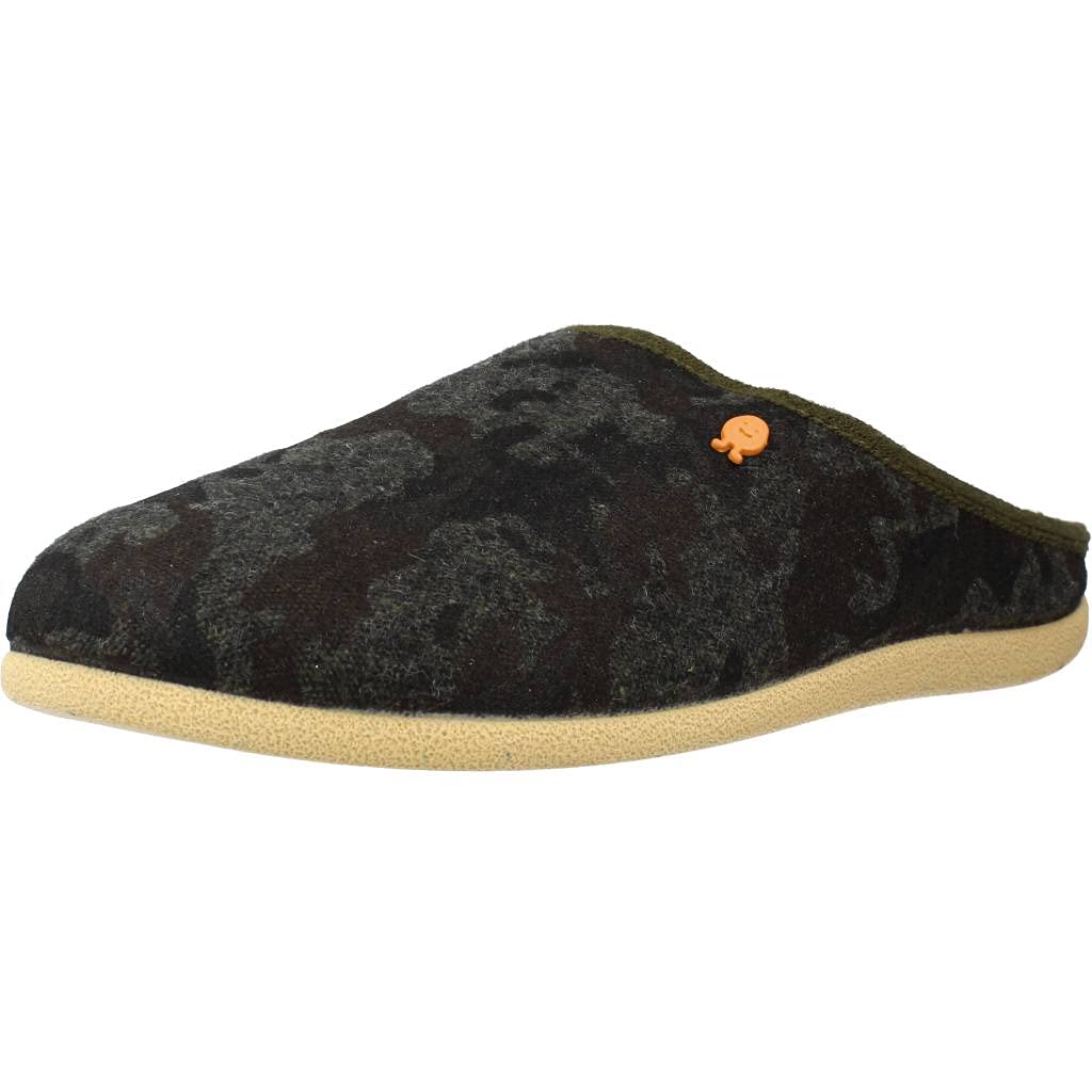 HOT POTATOES Mens Forchach Slipper, Kaki, 6.5 UK