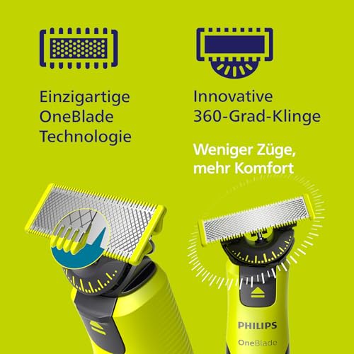 PHILIPS OneBlade 360 Face & Body mit App-Anbindung - elektrischer Rasierer, Trimmer & Bodygroomer, 2x 360 Klingen… – Ansicht 5