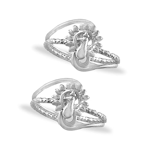 925 Sterling Chandi Bichua Women | Fancy Chandi Jodavi Toe Ring | Silver Foot Ring