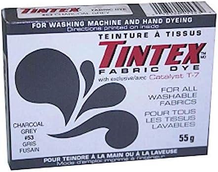 LOT of 1 TINTEX Brand Charcoal Grey Fabric DYE #53