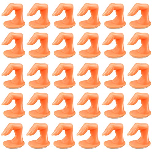 30 Pieces Practice Manicure Fingers Acrylic Nails Fake Finger Model Hand for Training Acrylic Gel Nail Art Display Decoration