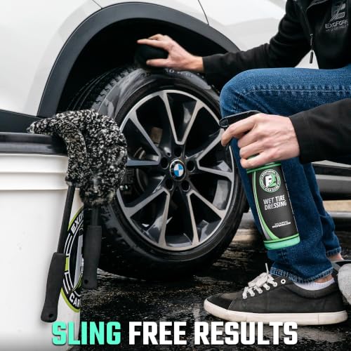 Image of ExoForma Wet Tire Dressing Spray (16oz + Applicator Kit)