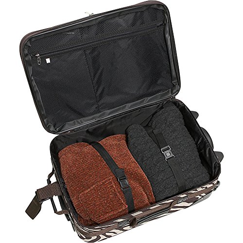 Image of Rockland Fashion Softside Upright Luggage Set, Telescoping Handles, Peace, 4-Piece (14 /19 /24 /28)