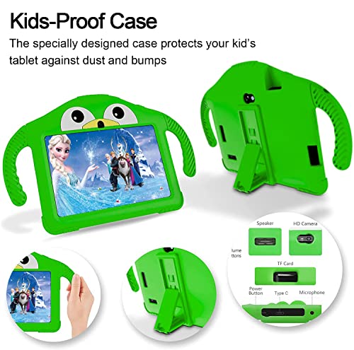 North Bison Kids Tablets Ages 3-7, 7 Inch Android 11 Tablet For Kids, 3Gb 32Gb Toddler Tablet With Bluetooth, Wifi, Gms, Parental Control, Dual Camera, Shockproof Case, Educational, Games #TOP6