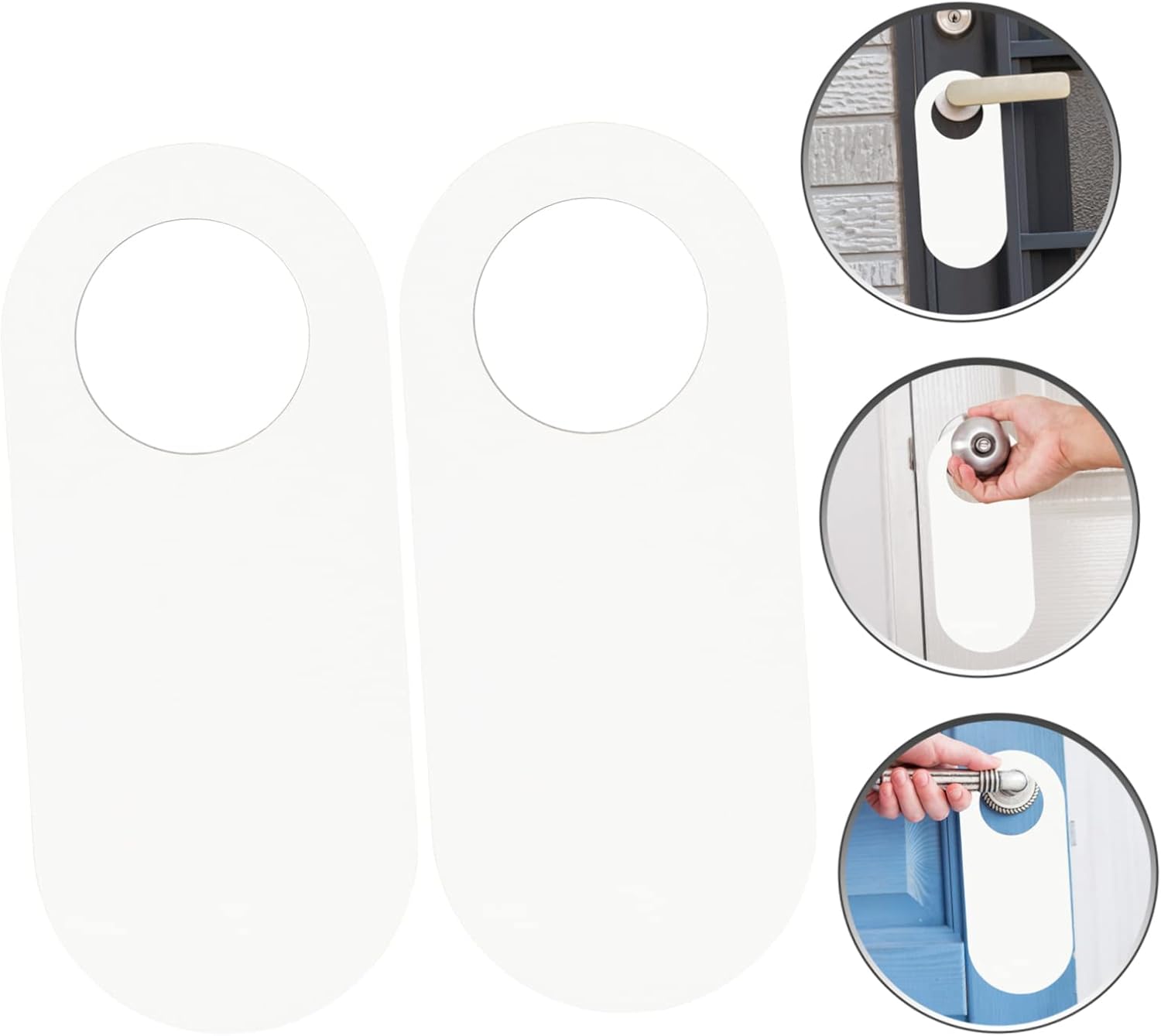 Unfinished Wooden Door Handle Hooks 2pcs Craft Blank Plaques for DIY Decor Projects