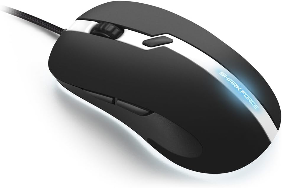 Sharkoon Shark Force Pro Mouse - White, 000SKSFPROWT