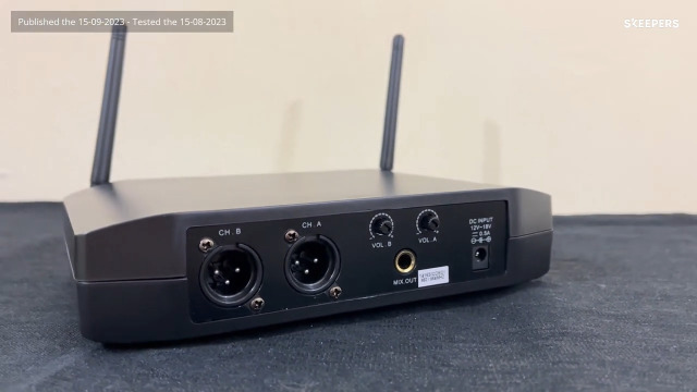 Système Micro Sans Fil WOODBRASS 2 Micros UHF | Karaoké, Conférence, Animation | Portée 50m, Autonomie 5h