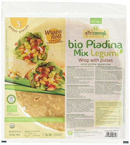 Probios Piadina Mix Legumi - 6 Confezioni da 60 gr, Senza glutine