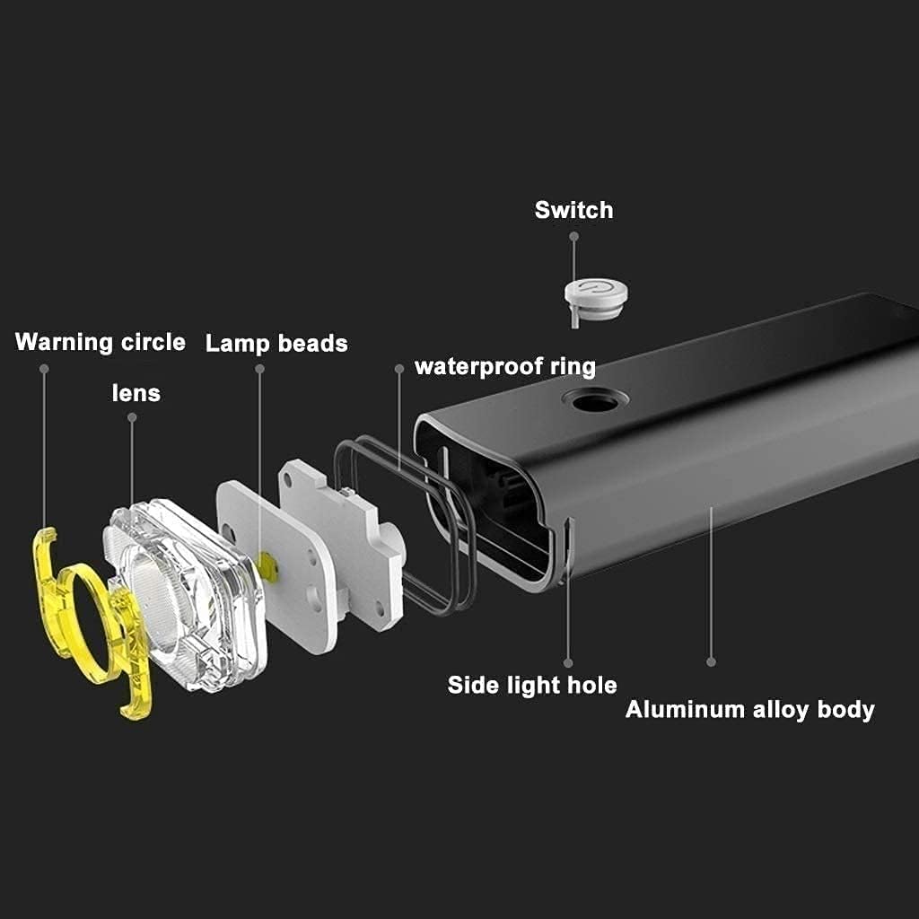 800 Lumens Bike Lights, USB Rechargeable Bicycle Lights, Super Bright LED Bike Lights for Night Riding, IPX6 Waterproof, Easy to Install for Men Women Kids Road Mountain Cycling