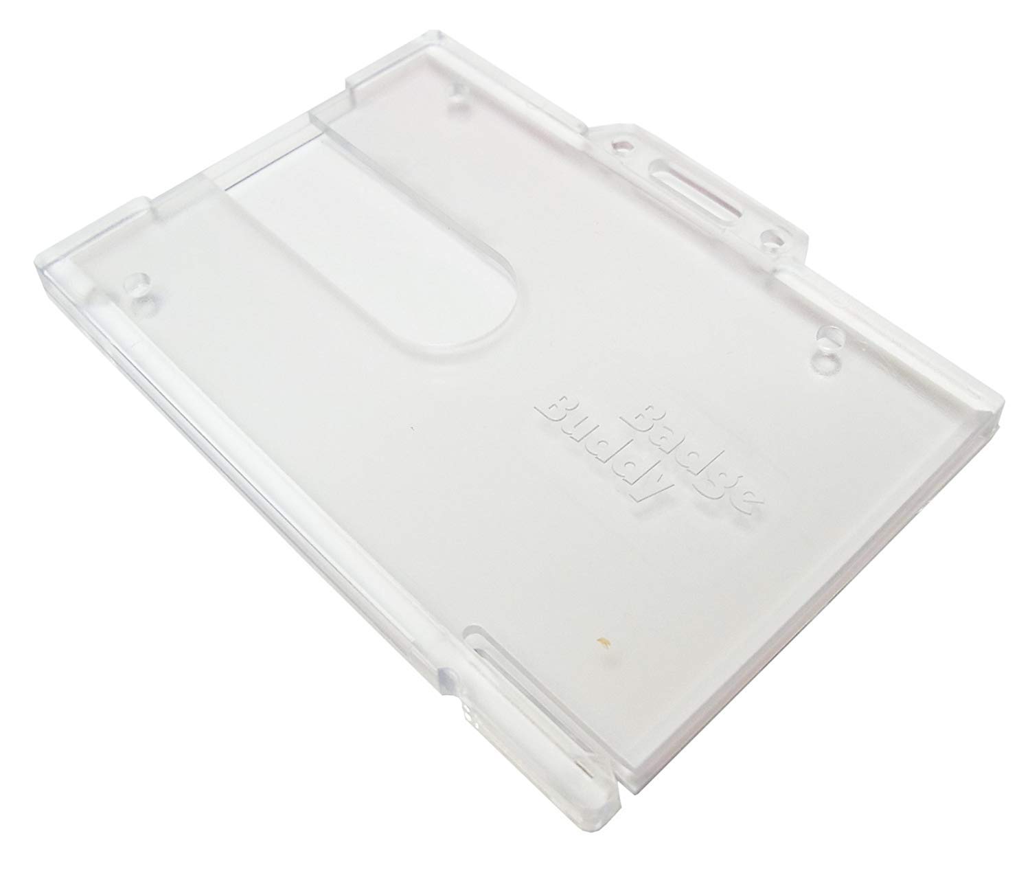 10 x Badge Buddy Clear Double Sided Rigid ID Badge Holder Clear ID Card Holders for Lanyards Lanyard & Retractable Badge Reels