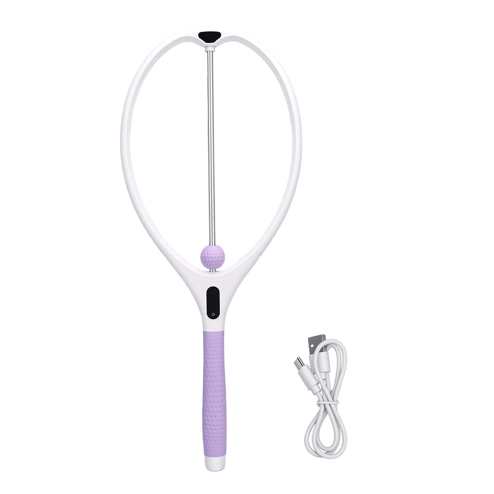 Luocute Racchetta da Allenamento Tennis, Racchetta con Rimbalzo | Impugnatura in PP e Silicone, Batteria 500 MAh con LED, Sfera a gravità e Contatore Elettronico