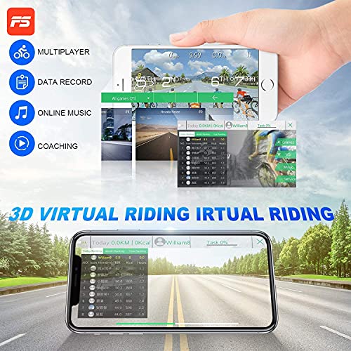 ANCHEER Hometrainer, fiets met app-aansluiting, F-bike, steungewicht 125 kg, inklapbare hometrainer, X-Bike, 10-traps instelbare magneetweerstand, fietstrainer, handpulssensoren, ruimtebesparend - Afbeelding 4