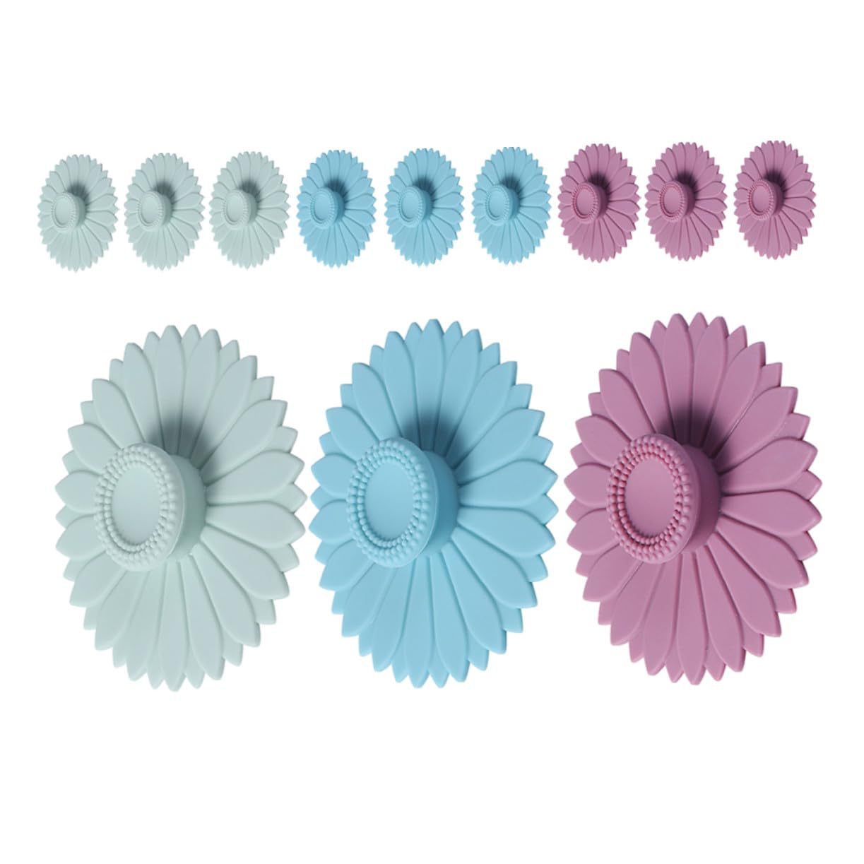 Sosoport Coperchi per Tazze Facili da Pulire in Silicone 12 Pezzi Design a Petali di Girasole Coperture Antipolvere per Tazze da Caffè e Bicchieri per Uso Quotidiano