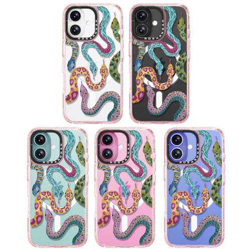 Rosarnnah for iPhone 16 Case Aesthetic Pink, Snake by Rosarnnah - Used condition - Image 7