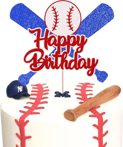 1 Stück Basisball Tortendeko Glitzer Happy Birthday Baseball Cake Topper Businessball Kuchen Deko für Baseball Thema Jungen Mädchen Sport Party Kuchen Dekorationen Blau Rot 1 Stück Basisball Tortendeko Glitzer Happy Birthday Baseball Cake Topper Businessball Kuchen Deko für Baseball Thema Jungen Mädchen Sport Party Kuchen Dekorationen Blau Rot