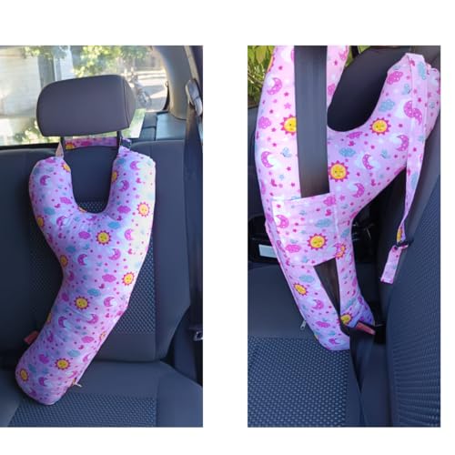 Luma Confort, Almofada Viagem Y Descanso Carro Onibus Protetora Cinto Cor:Azul