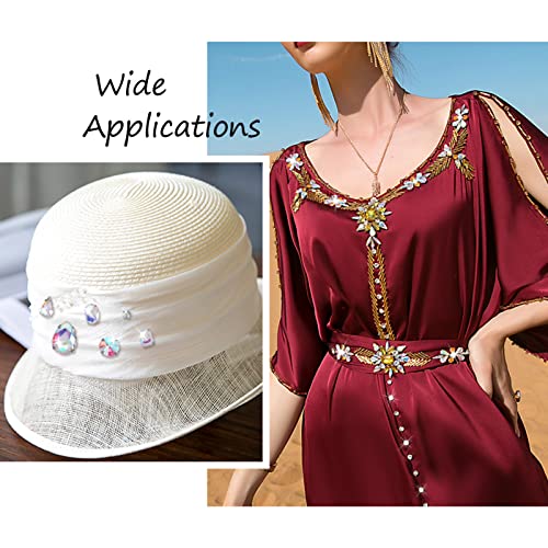 Diamantes de imitación para coser en ropa y vestidos de fiesta Beadthoven cristal AB 7