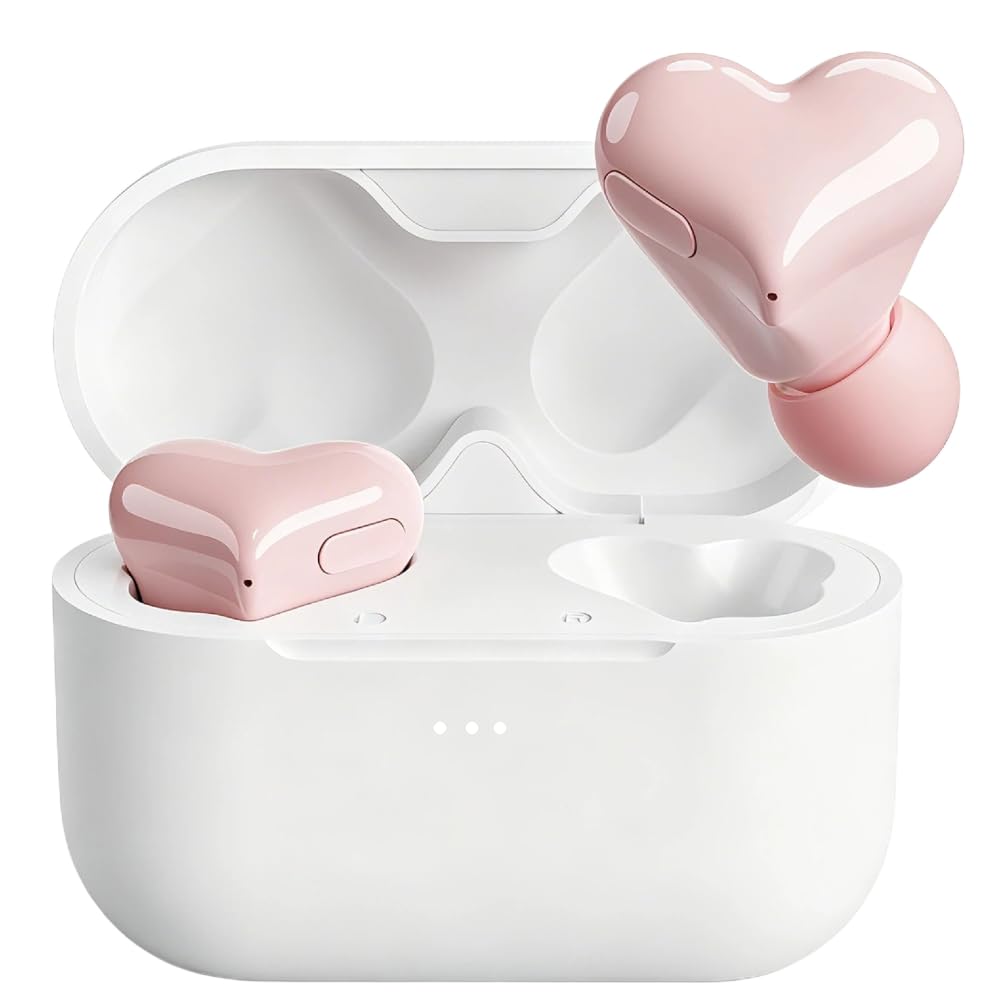 Amazon.co.jp: 【かわいいハートイヤホン】 ワイヤレスイヤホン