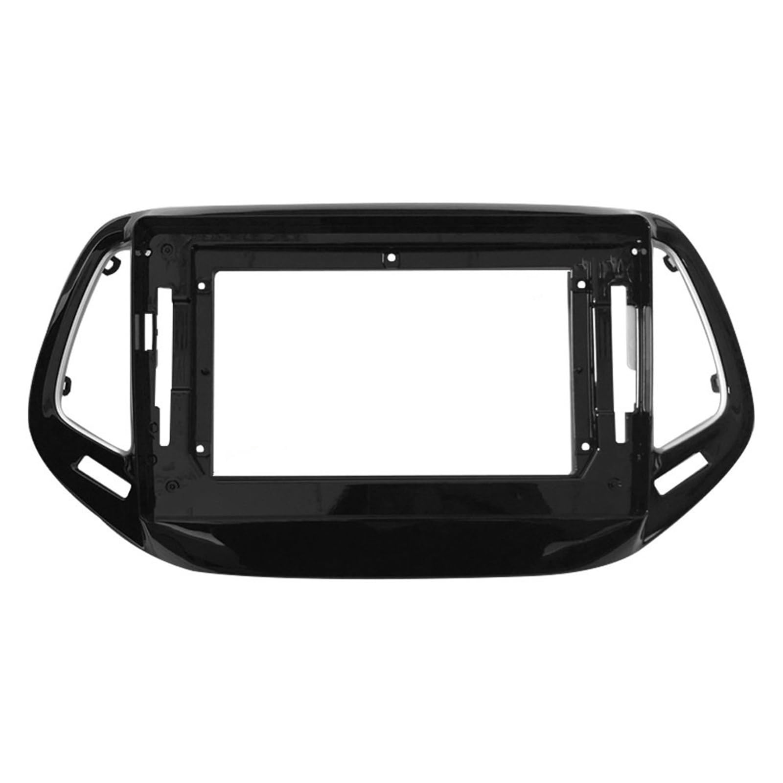 JKELPV Car Radio Frame Kit Fit For Jeep Cherokee Compass 2017-2019 10 Inch Car Frame Fascia Adapter Canbus Box Decoder Android Radio Dash Radio adapter(Only Frame)