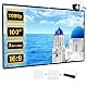 Beamer Leinwand 100 Zoll Faltbare, Tragbare Leinwand Beamer Aultra Thin und hohe Auflösung für Heimkino Indoor Outdoor School Party