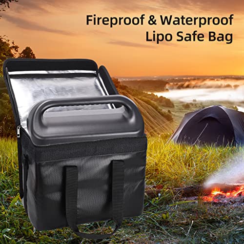 Dioche Fireproof Document Box, Portable Fireproof Bag Fireproof Cash Box with adjustable shoulder strap for better storage and carrying