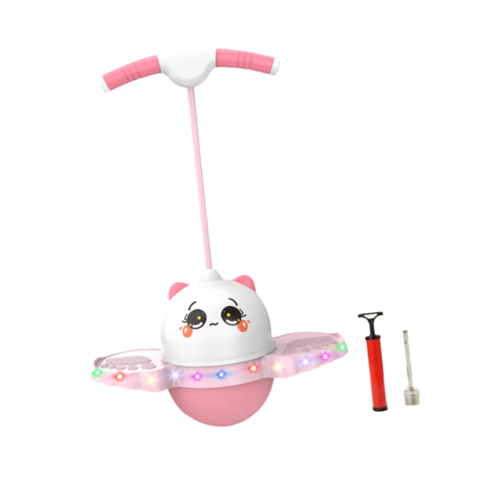 Pogo Ball, Spielzeug, Sprungbrett mit Hüpfball für Spielplatz, Trainingshilfe, Rosa