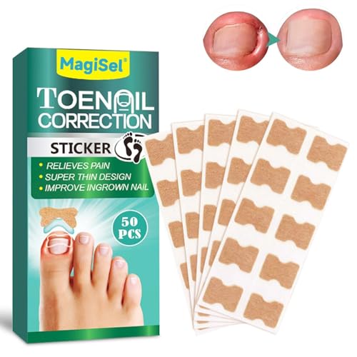 Parche de Uñas de Los Pies, Parche Elástico de Uña del Pie, 50 Piezas Pegatinas de Uñas Encarnadas