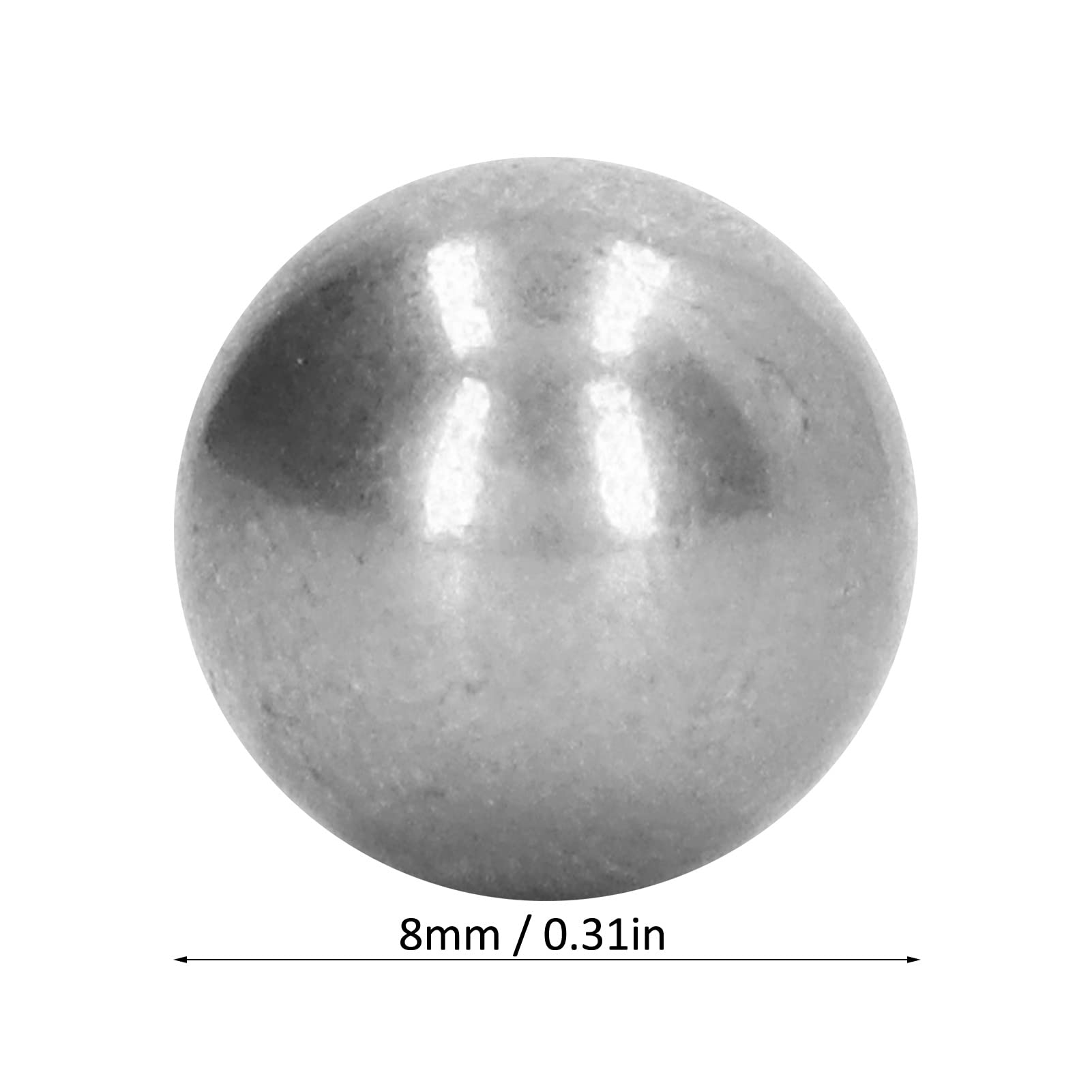 HERCHR Bola de Acero, 500 Piezas de Bolas de Acero de 8 MM Rodamiento de Bolas de Rodamiento de Bicicletas Sueltas Kit de Surtido de Bola de Acero de Rodamiento para Accesorios de Rodamiento