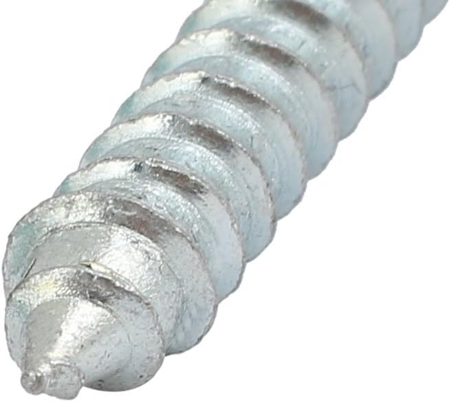 M8x140mm Carbon Home Hardware Steel Zinc Plated Dual End Hanger Bolt Screw Silver Tone 8pcs Model:26as330qo219