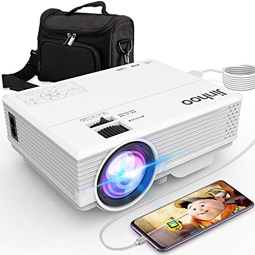 Latest Technology to Phone Projector, Mini Video Projector with 4500 LUX, Synchronize Smartphone