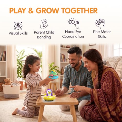 Image of Friction Powered Animal Toy Pack of 2 for Kids with Cute Topsy Turtle & Penguin Characters, Fun Toy, Best Gift for Kids, 3+ Years