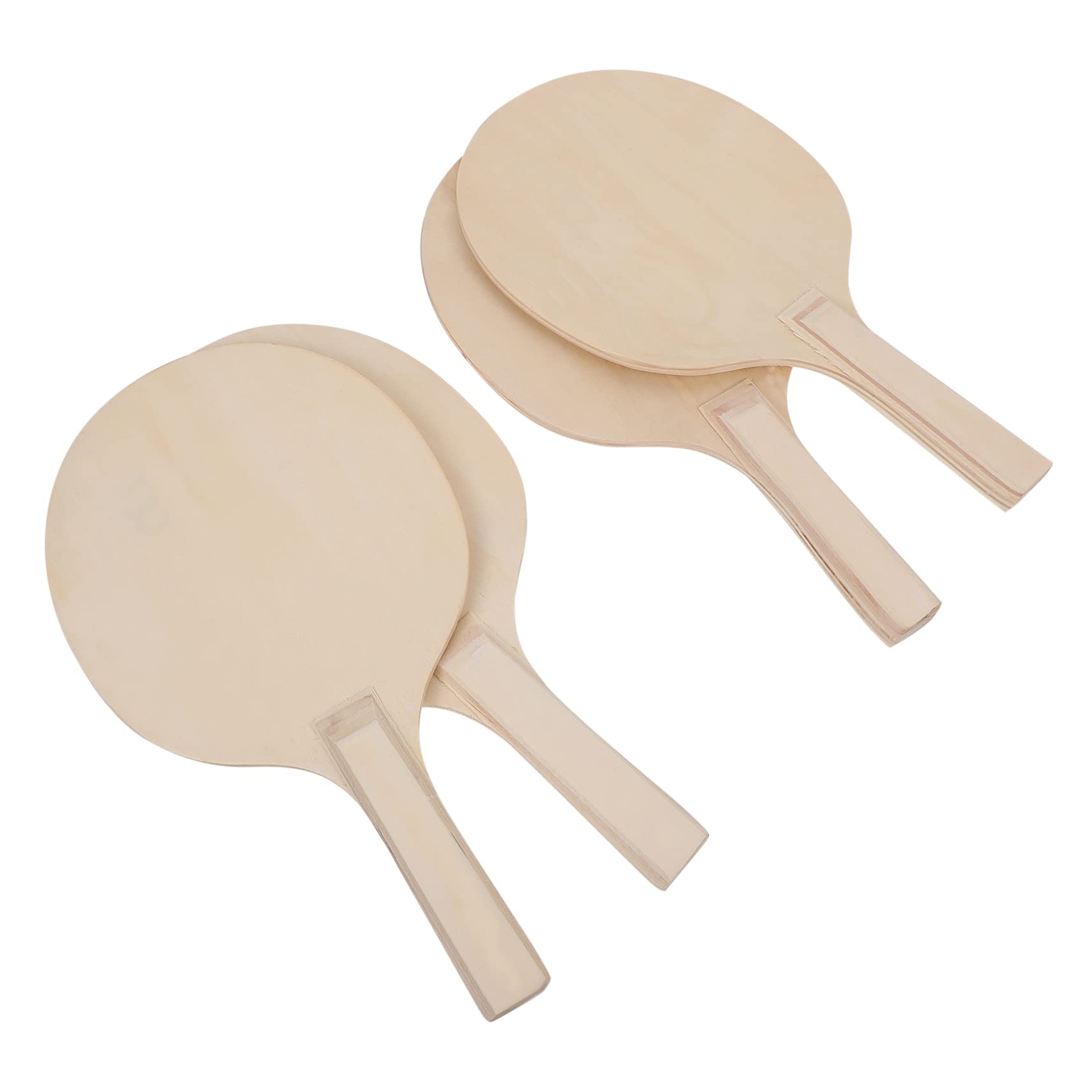TOYANDONA Set di Racchette da Beachball in Legno 4 Pezzi Marrone | Portatile e Leggero, Buona Elasticità e Bave, per Vacanze Estive e Divertimento Multi-persona
