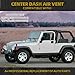 Dasbecan 2Pcs Dash Center Dash Vents Louver Outlet AC Heater Vents Compatible with 1997-2006 Wrangler TJ, 1997-2001 Jeep Cherokee XJ Center Console Air Vent Replace# 5FS10LAZAB 5FS10LAZ