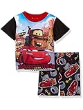 Disney Little Boys' Cars 2-Piece Pajama Set, Black, 3T