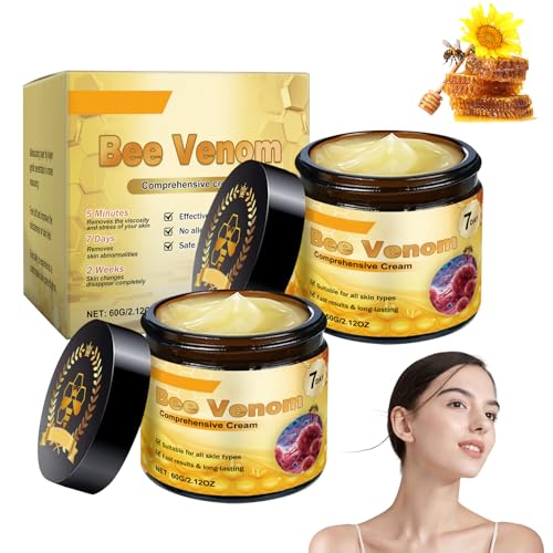 2Pcs Bee Venom Comprehensive Cream,Professional Bee Venom Skin Treatment Cream,Advanced Firming & Wrinkle-Reducing cream,Natural Skin Moisturizer for All Skin Types