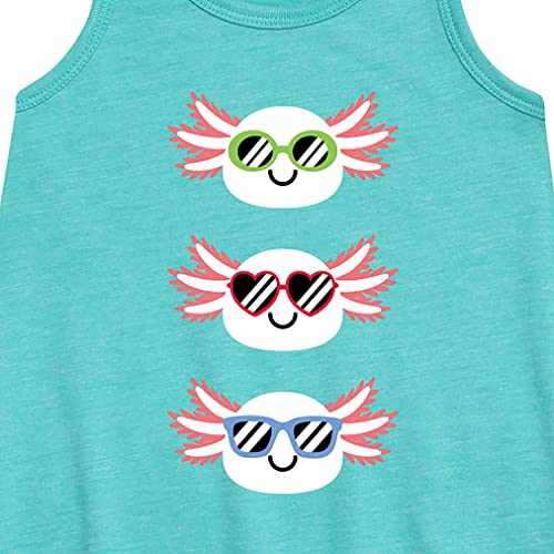 Instant Message - Sunglasses Axolotls - Toddler and Youth Girls A-line Dress2