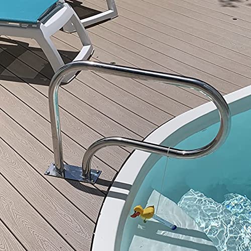 Barandilla de acero inoxidable para piscina con base robusta miniatura 1