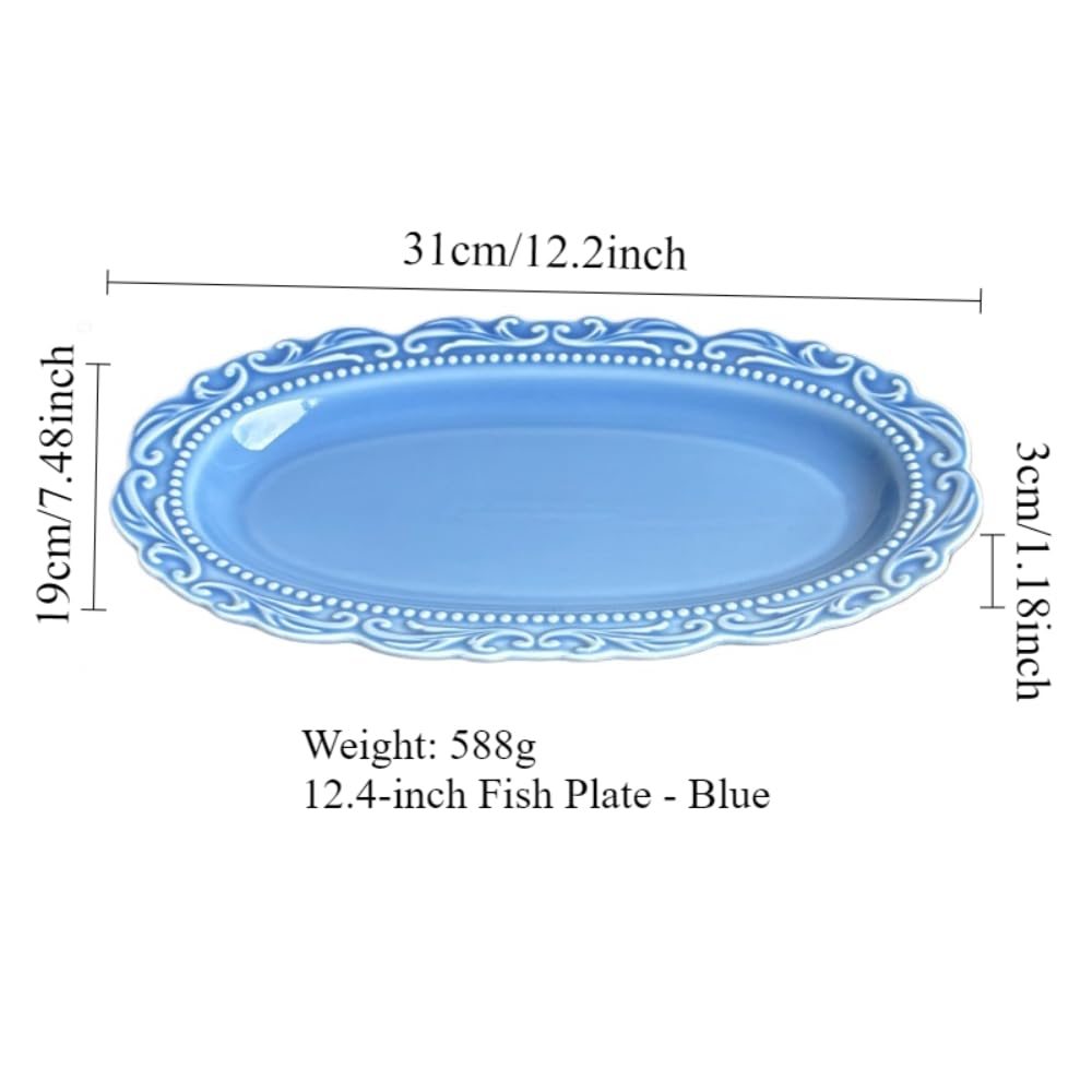 Geprägte Dessertteller, Keramik, Western-Stil, Kuchen, Nudeln, Salat, Abendessen, Haushaltssnack, Frühstücksschalen, Vogelnest, Obst, Sahne, Salate, Suppen, Snacks (26,9 cm flacher Teller, weiß)