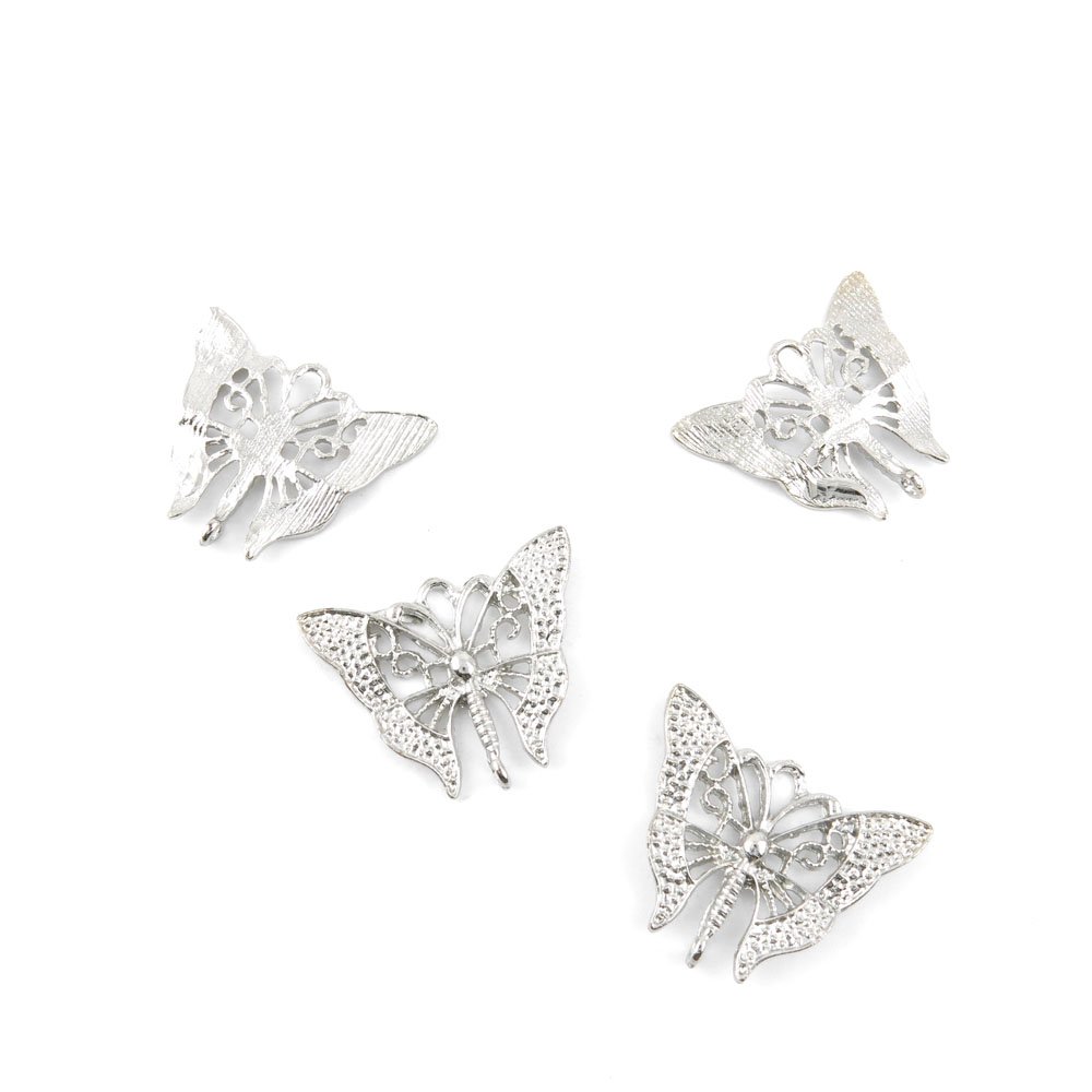 Jewelry Making Charms GFBP01 Butterfly Pendant Ancient Silver Findings  Craft Supplies Bulk Lots