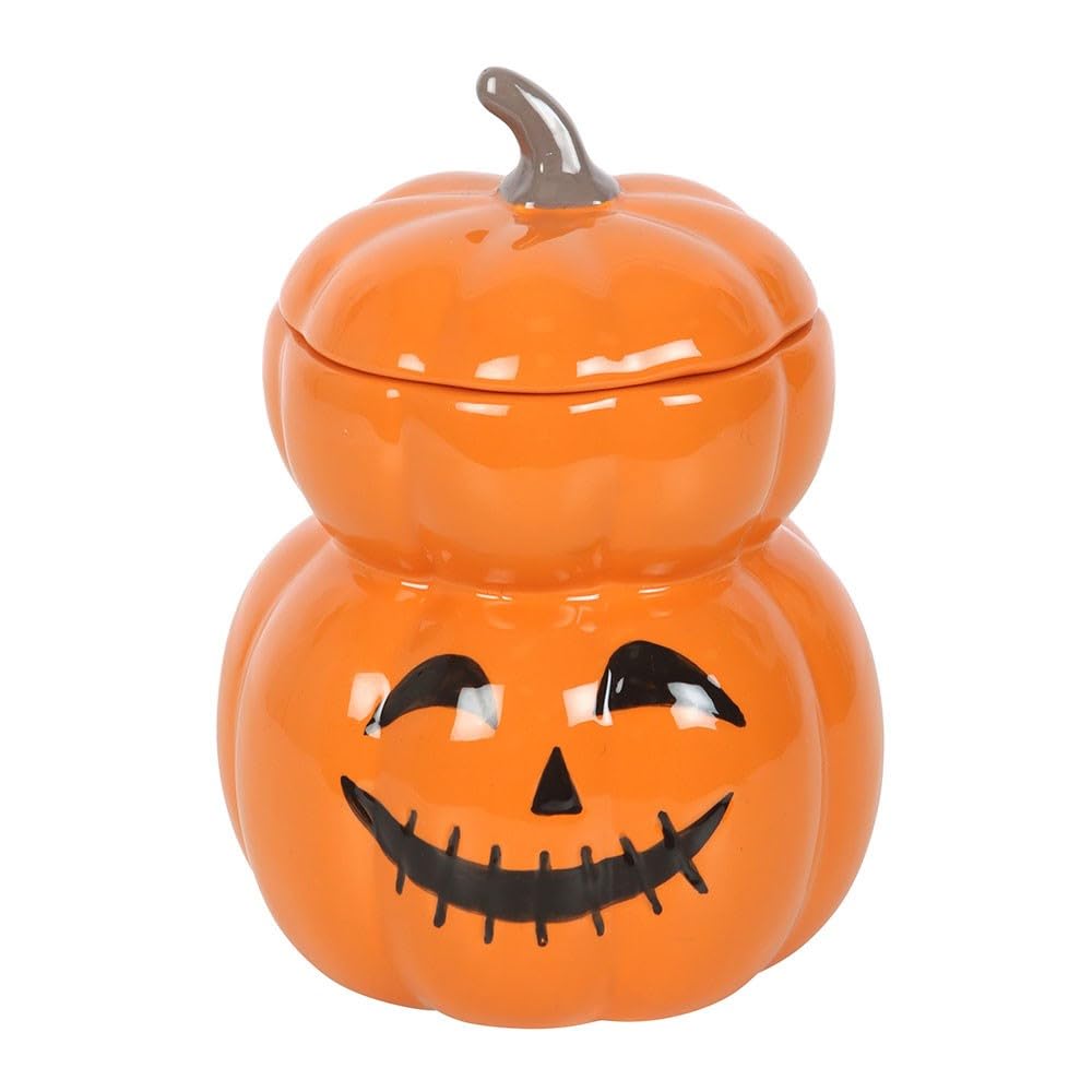 Stacked Pumpkin Oil Burner and Wax Warmer – Halloween Jack-O'-Lantern Design – Perfect for Seasonal Oils, Wax Melts & Creating Spooky Ambiance – Ideal Halloween Decoration