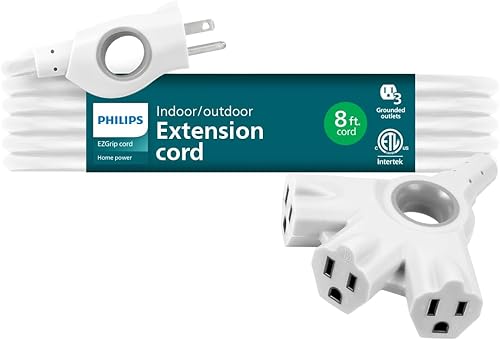 Vista 16 de Cable de extensión para exteriores Philips EZGrip con múltiples salidas, cable con 3 clavijas a tierra, cable de extensión largo